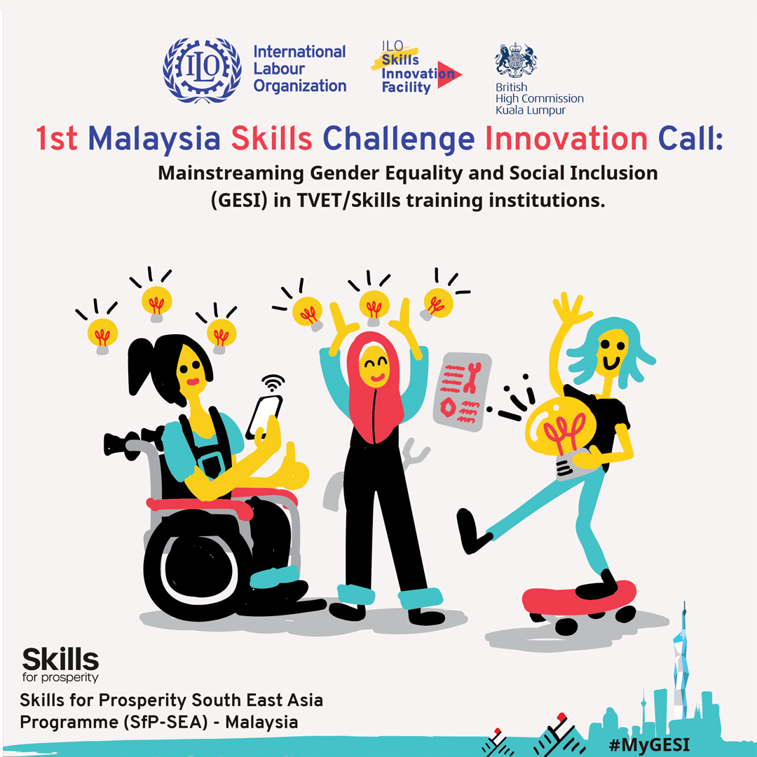 Poster of the 1st Malaysia Gender Equality and Social Inclusion Challenge Call